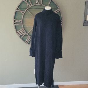 Free People Beach Faye Cotton And Linen Blend Sweater Midi Dress